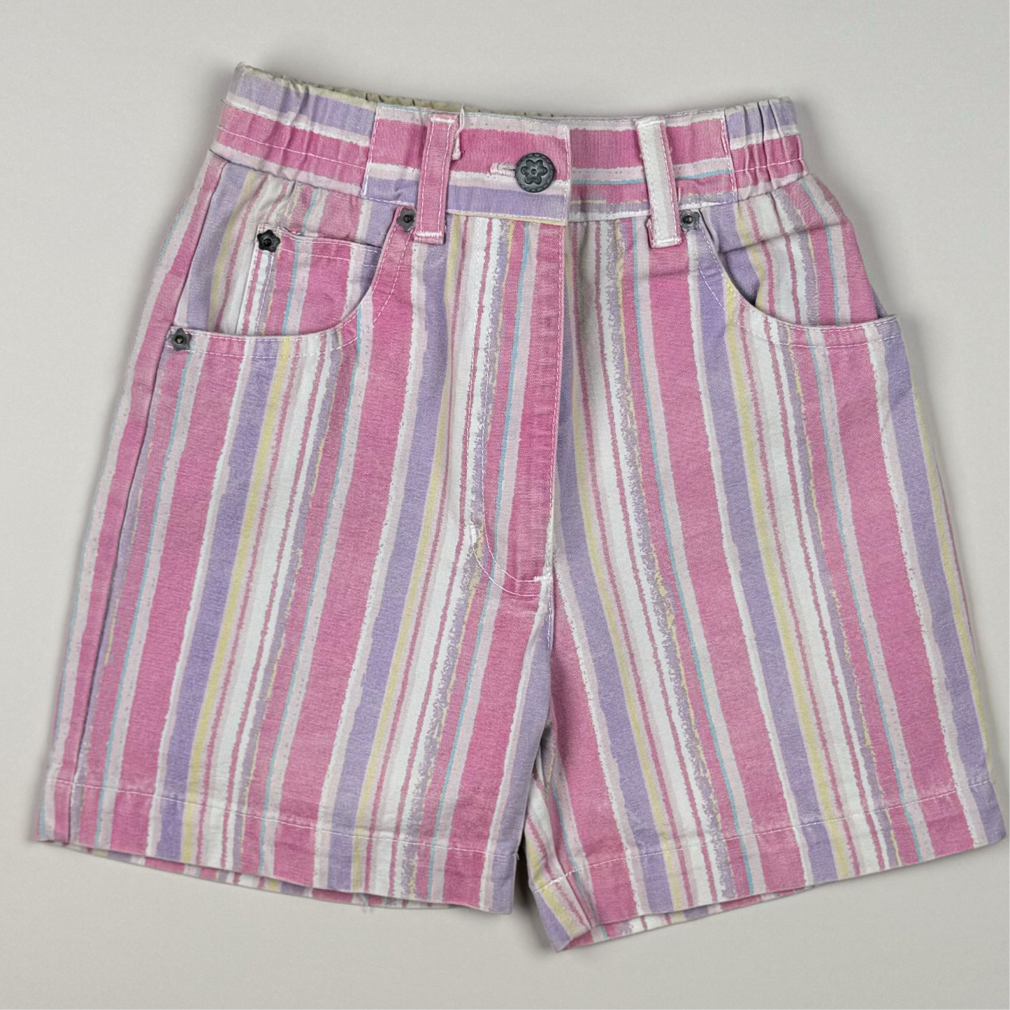 Vintage Striped Denimshort