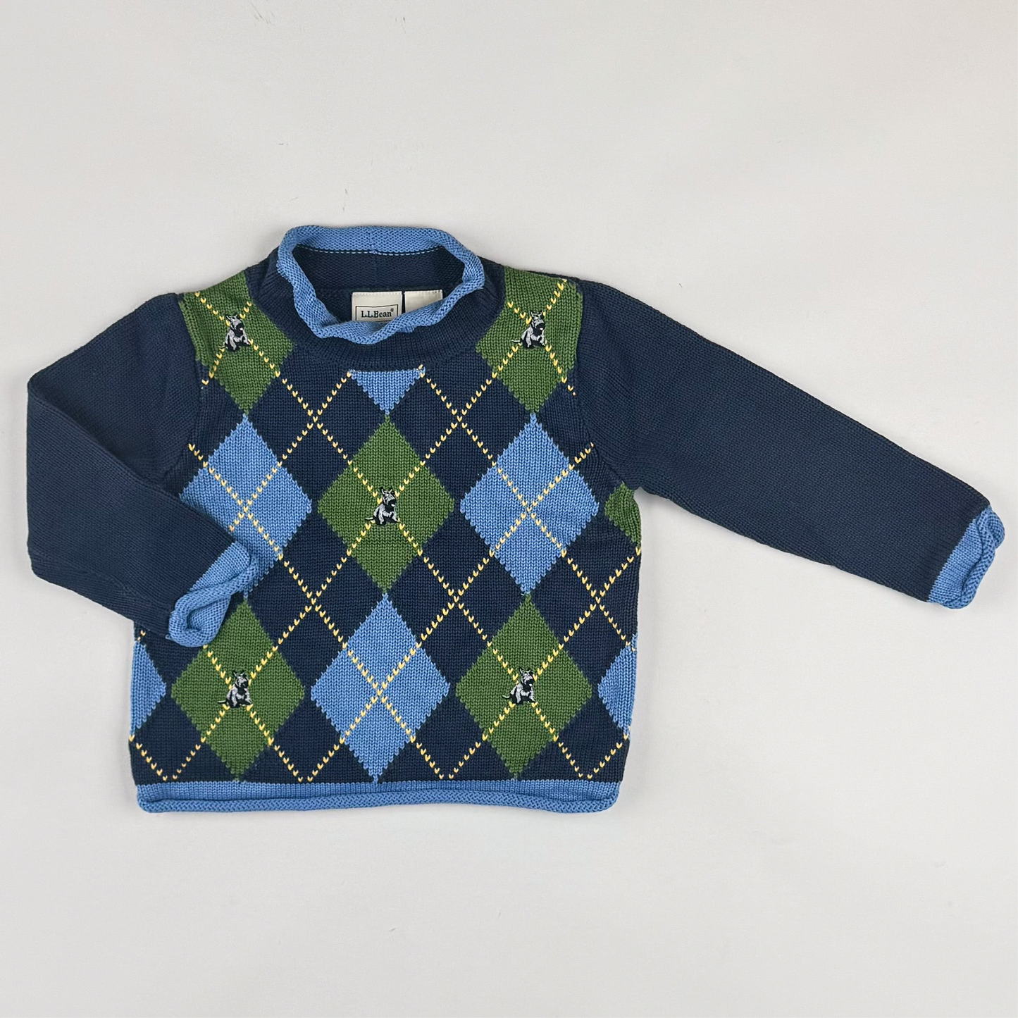 Sweater with Embroidered Dogs