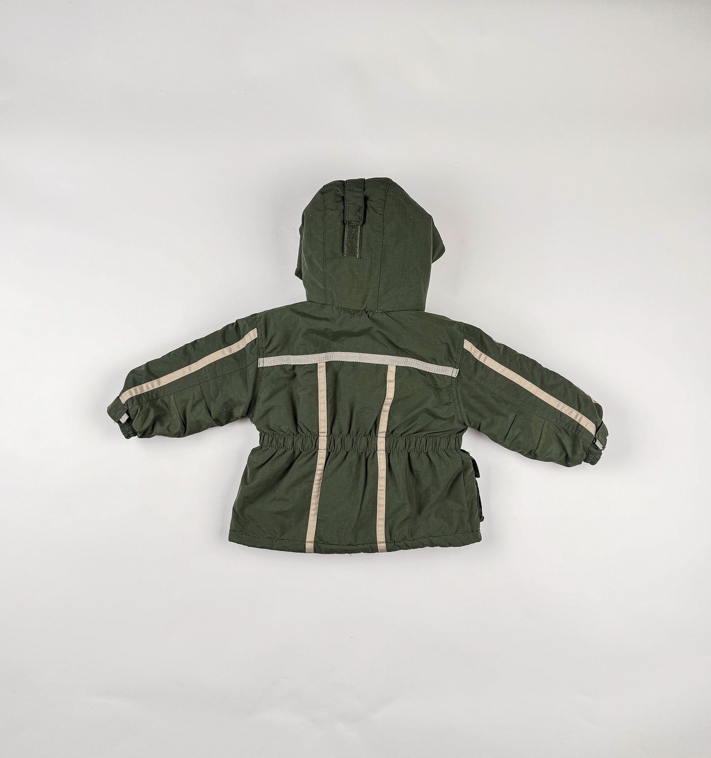 Hooded Jacket in khaki and green