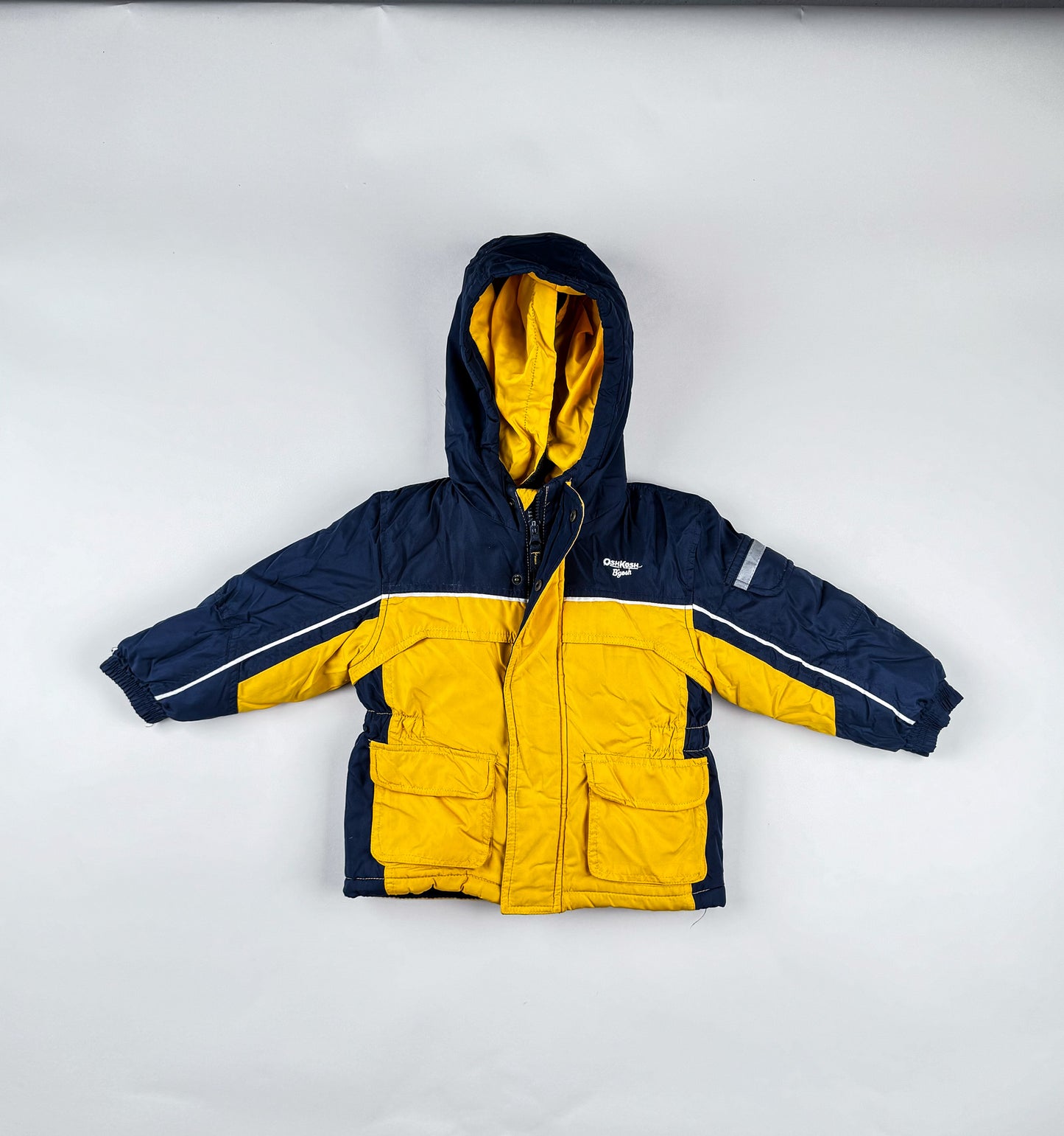 Hooded Jacket in blue and yellow