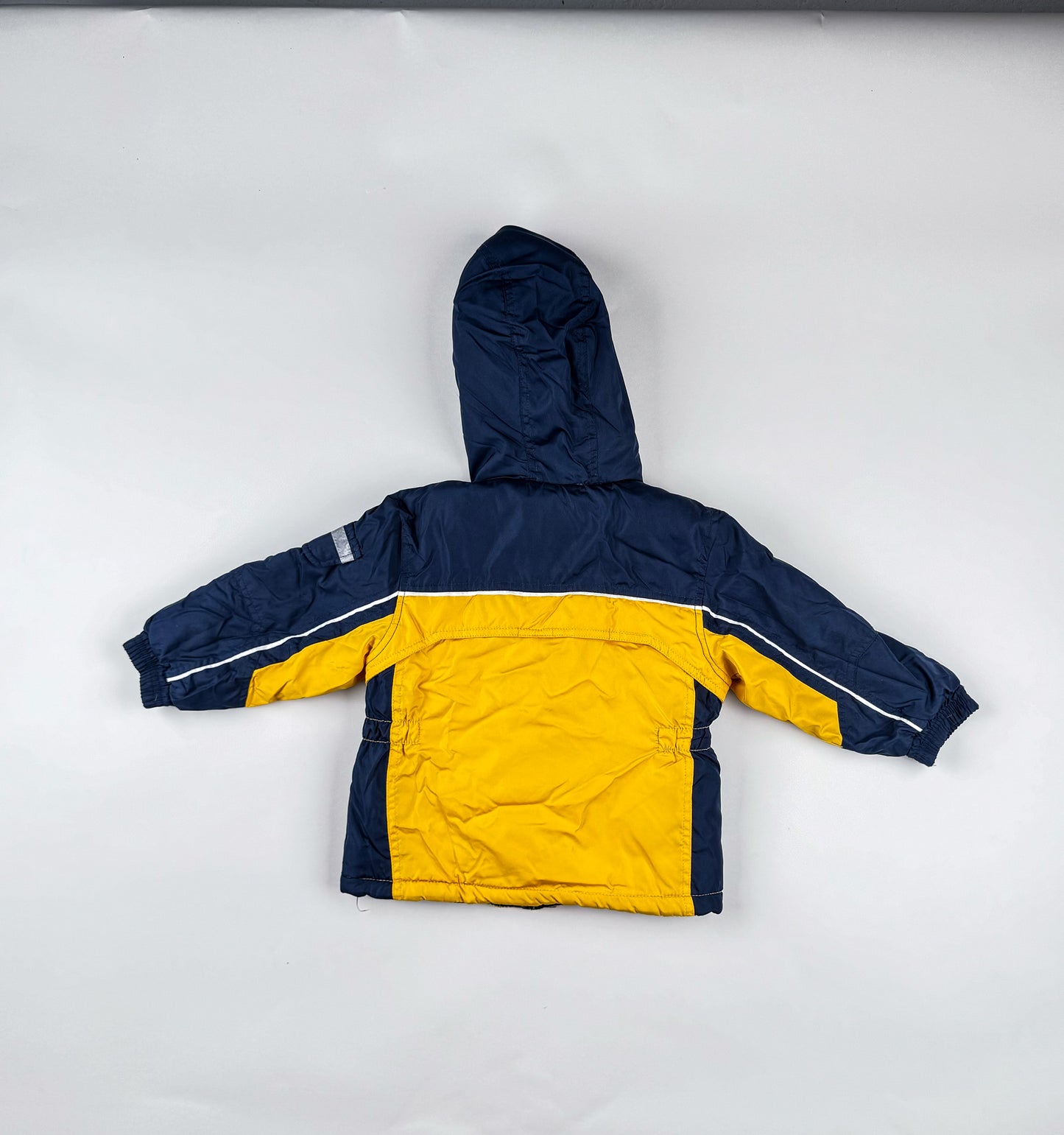 Hooded Jacket in blue and yellow