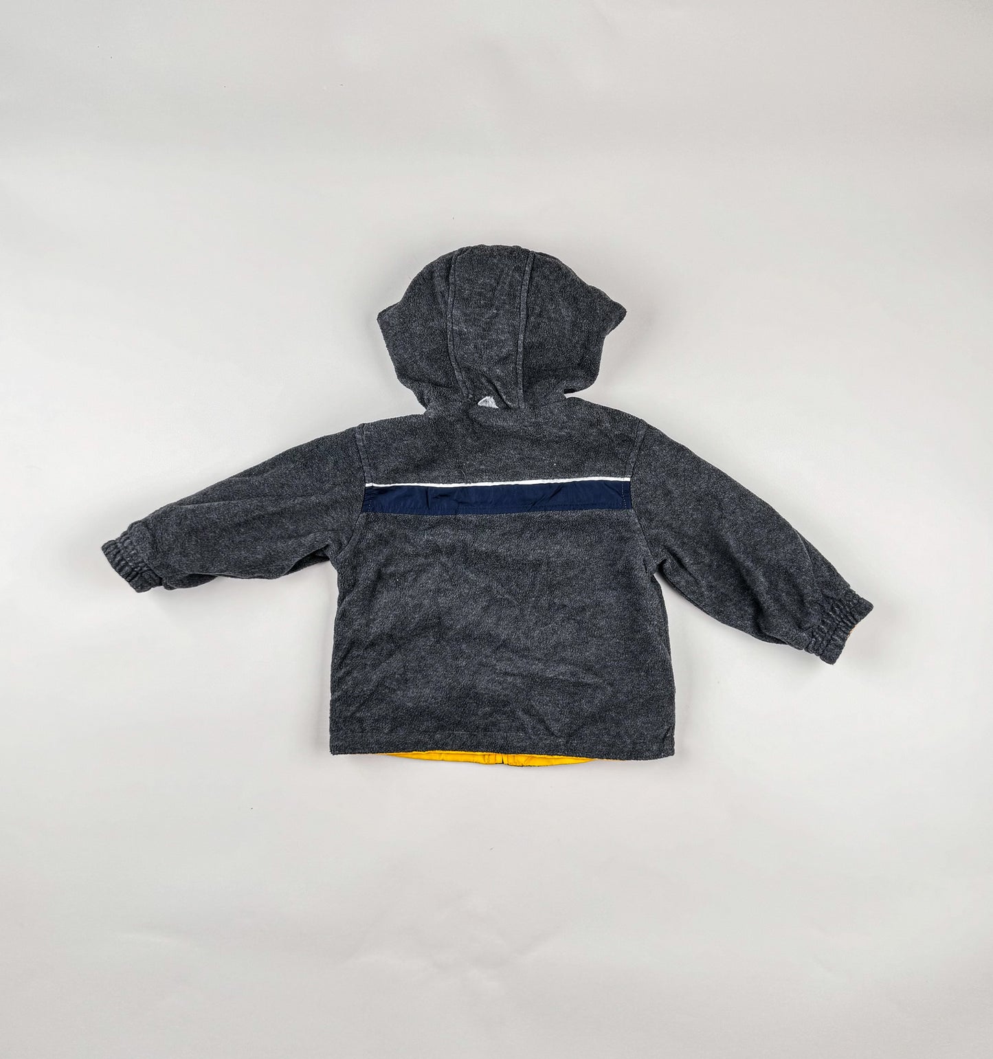 Hooded Jacket in blue and yellow