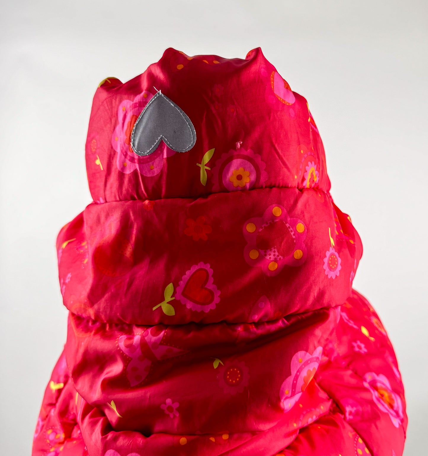 Padded Jacket in red, pink and orange