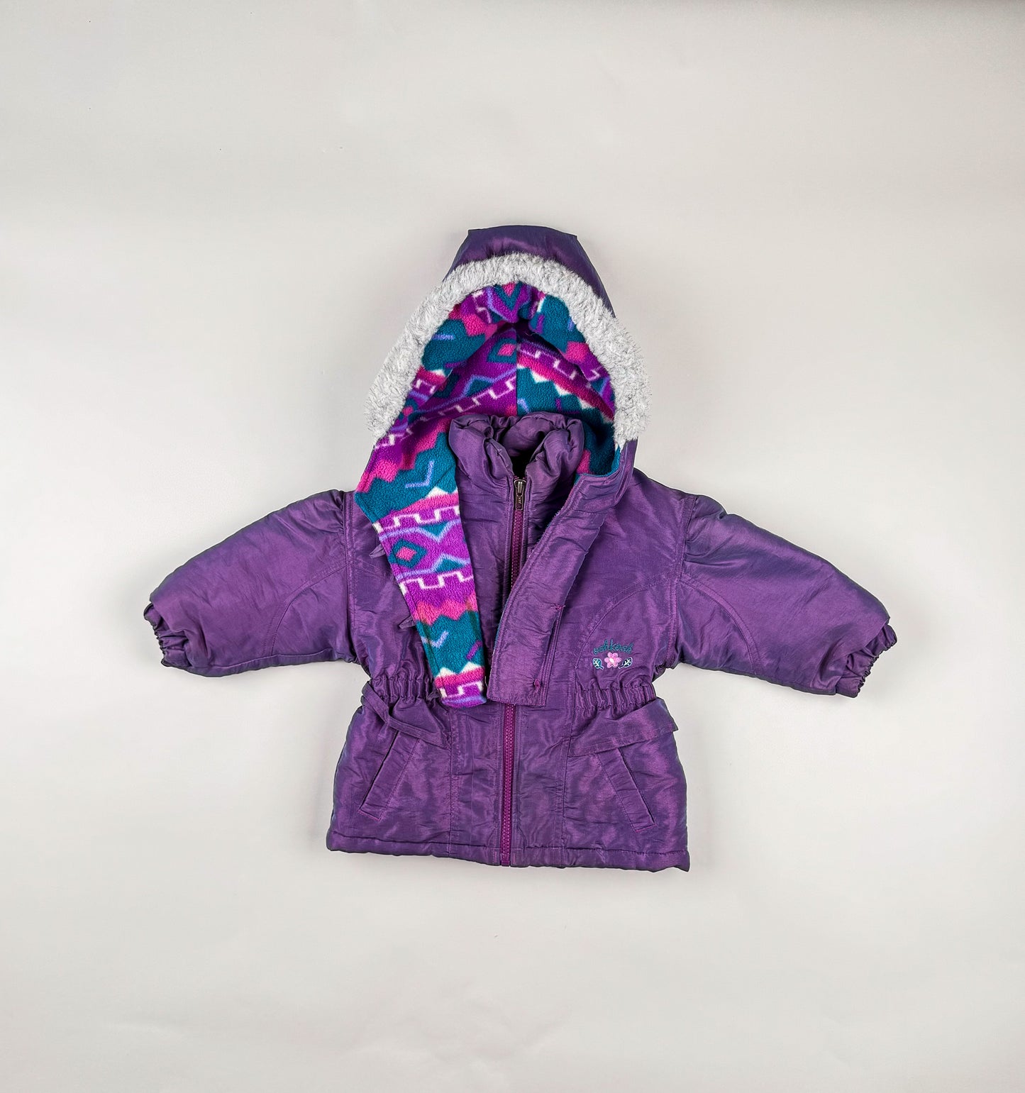 Padded Jacket in purple and multi