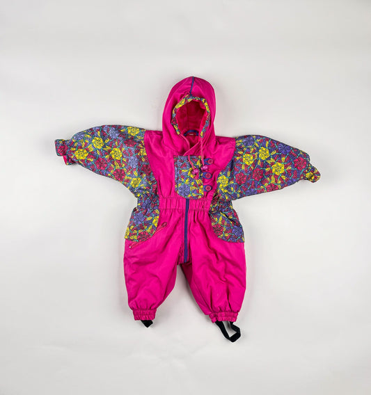 Snowsuit in pink and multi