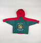 Padded Jacket in red, green and blue