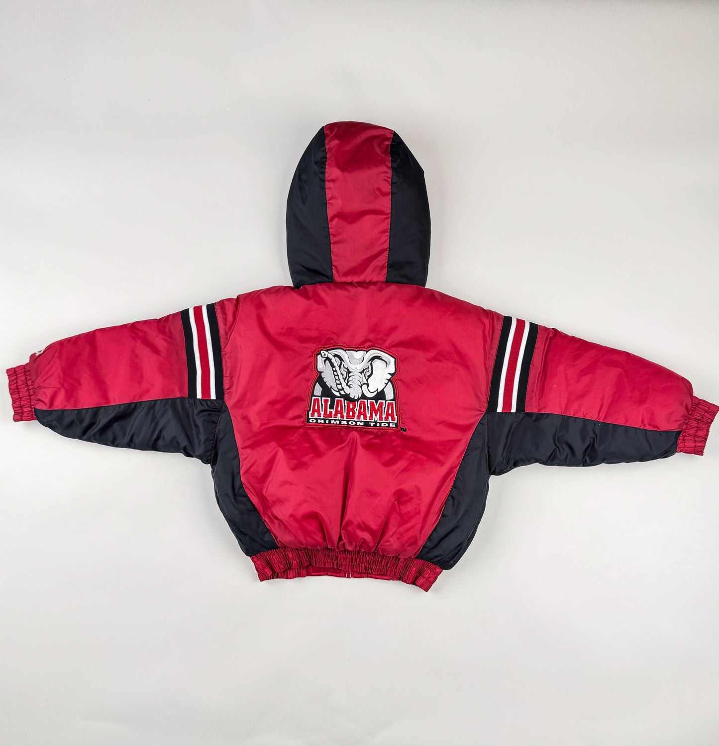 Padded Jacket in red, black and white