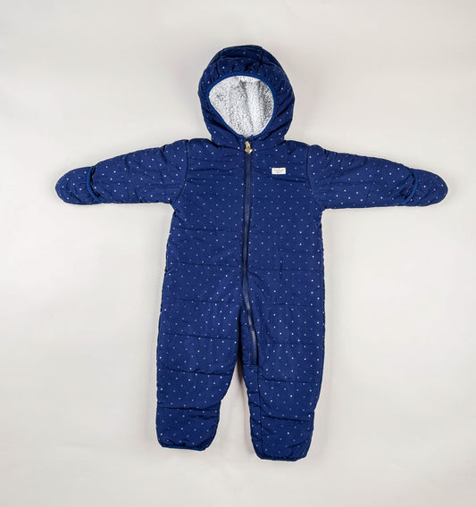 Snowsuit in blue and white