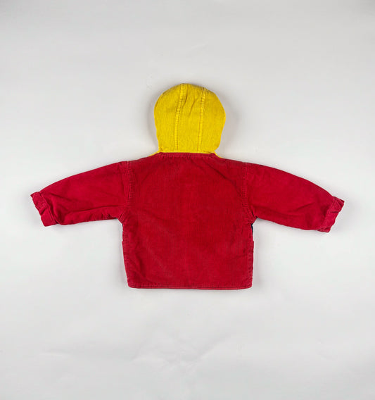 Corduroy Jacket in blue, yellow and red