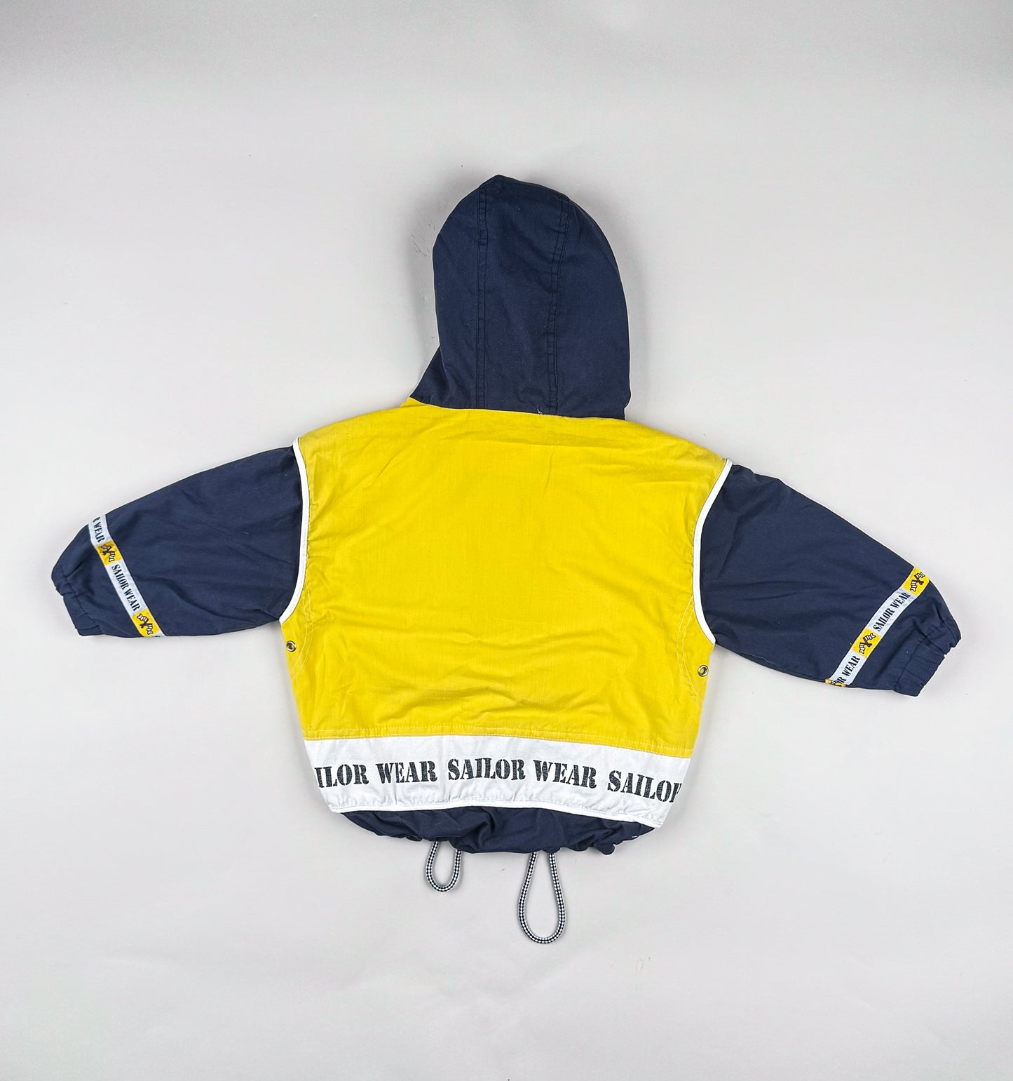 Hooded Jacket in blue and yellow