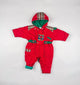 Snowsuit in red and green