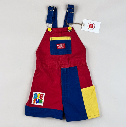 Vintage OshKosh Color Block Shortalls