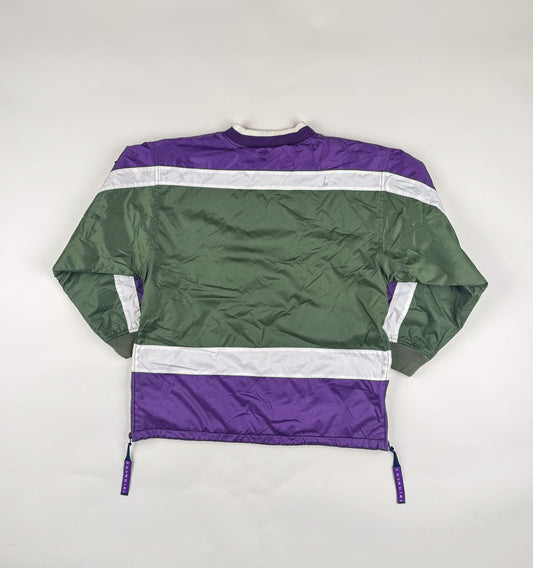 Padded Jacket in green, white and purple