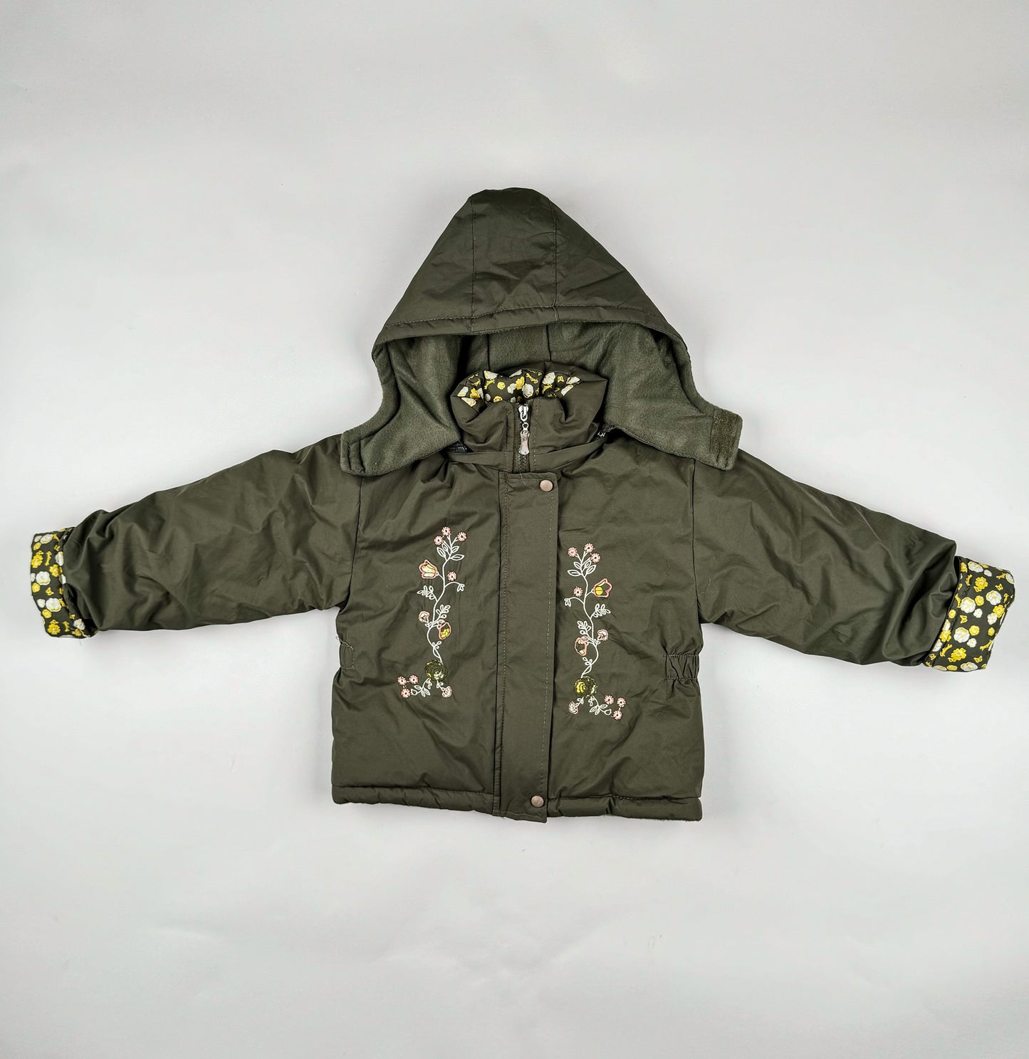 Padded Jacket in green and khaki