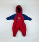 Snowsuit in red and blue