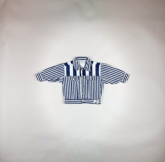 Striped Vintage Denim Jacket