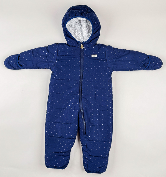 Snowsuit in blue and white