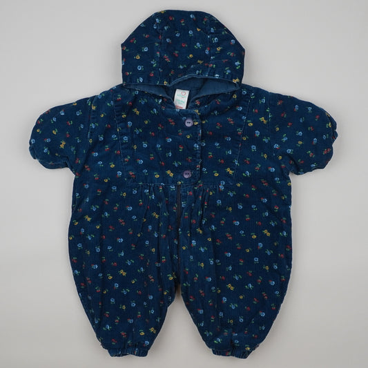 Adams Padded Corduroy One-Piece with Flowers