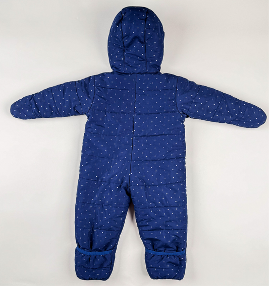 Snowsuit in blue and white