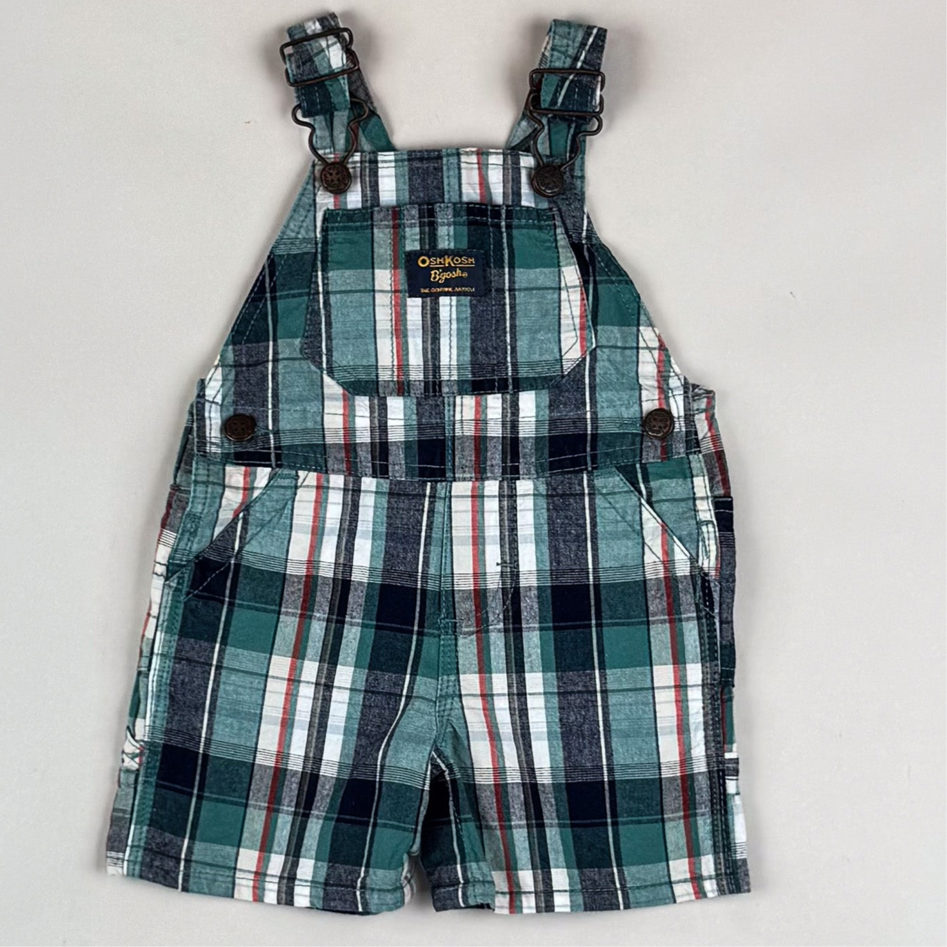 Checkered OshKosh Shortalls