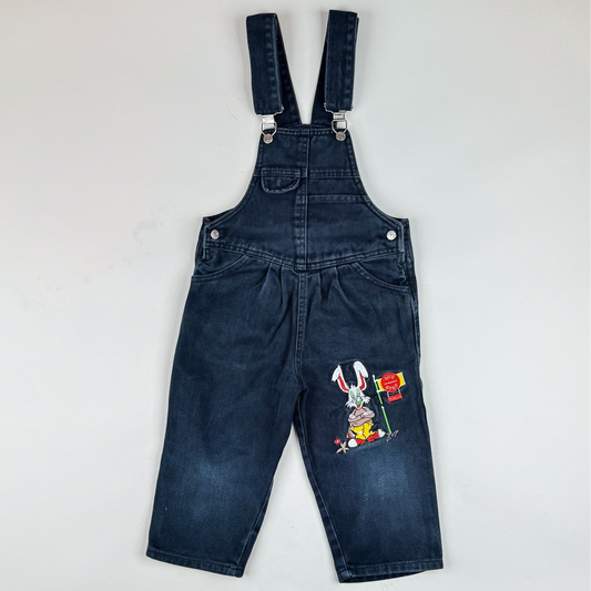 Overalls in black, grey and multi