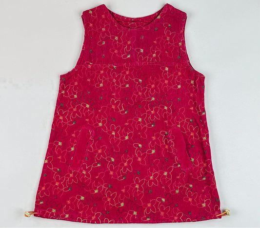 Vintage Corduroy Dress with Embroidery
