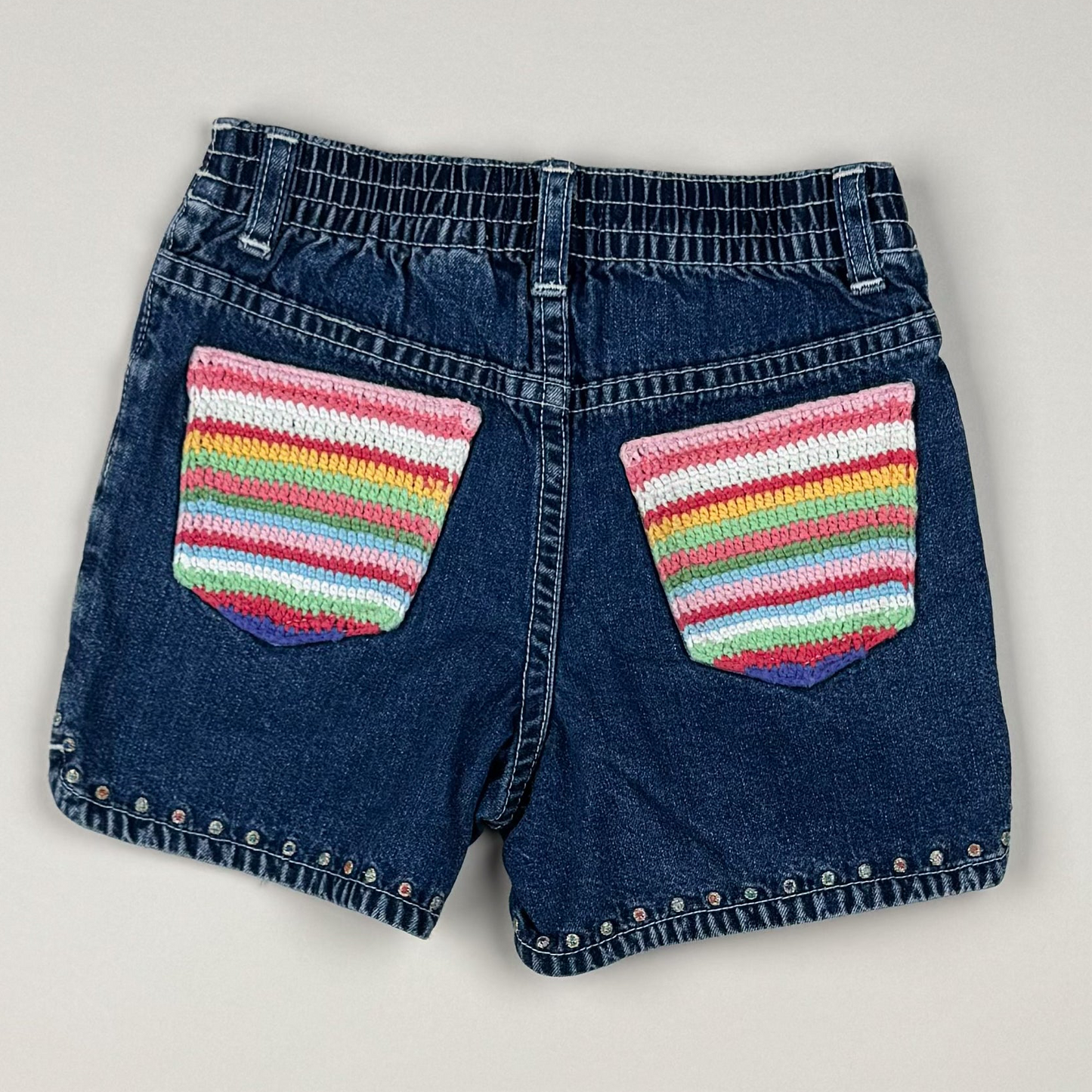 Denimshort in blue and multi