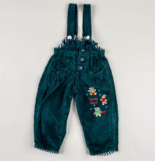 Green Vintage Corduroy Overalls