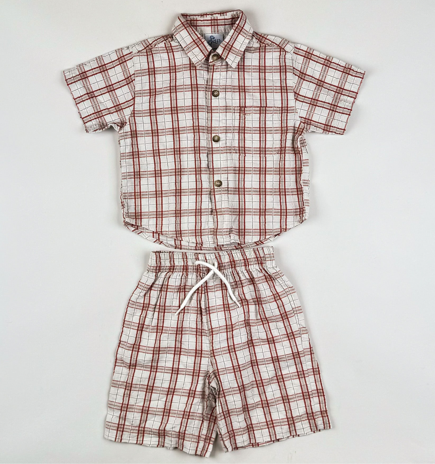 Matching Set in beige and red