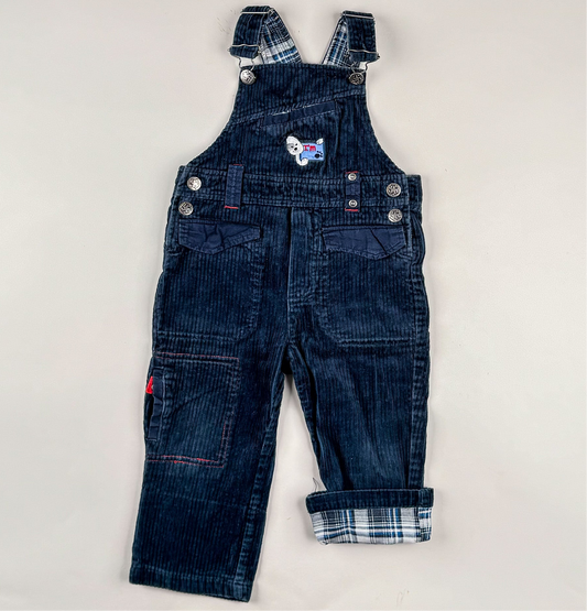 Corduroy Overalls in blue