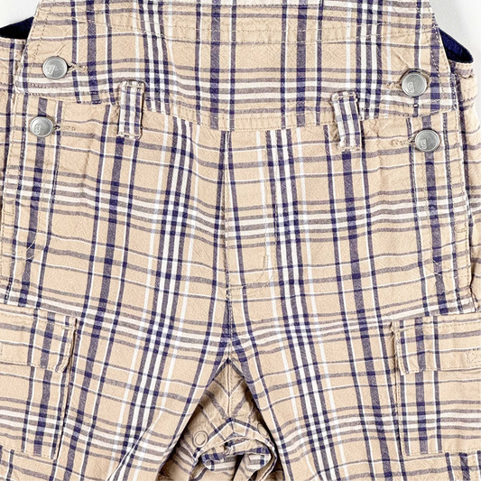 Shortalls, Overall in beige and blue white