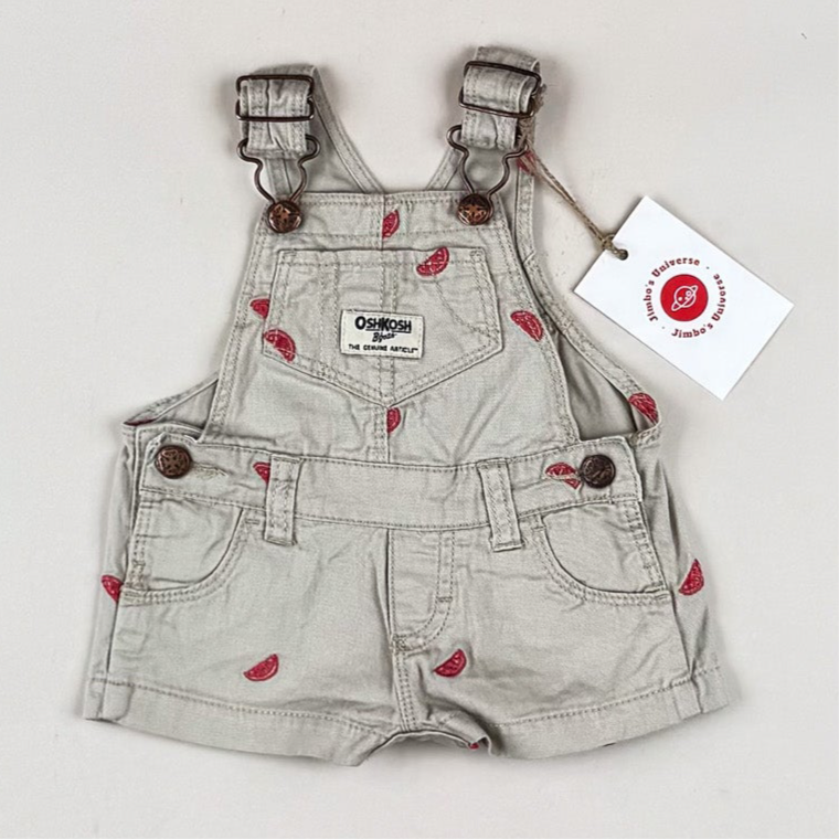 OshKosh Shortalls with Embroidered Watermelons