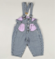 Overalls in blue and white