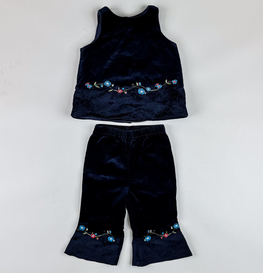 Velvet Set with Embroidery