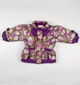 Padded Jacket in purple and green