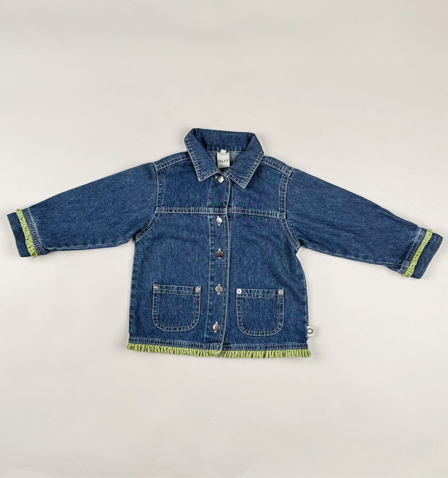 Denim Jacket in blue and green