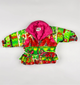 Padded Jacket in pink, red, green and multi