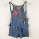 Shortalls, Overall in blue and red