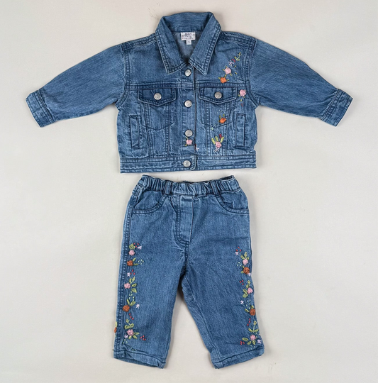 Denim Set with Embroidery