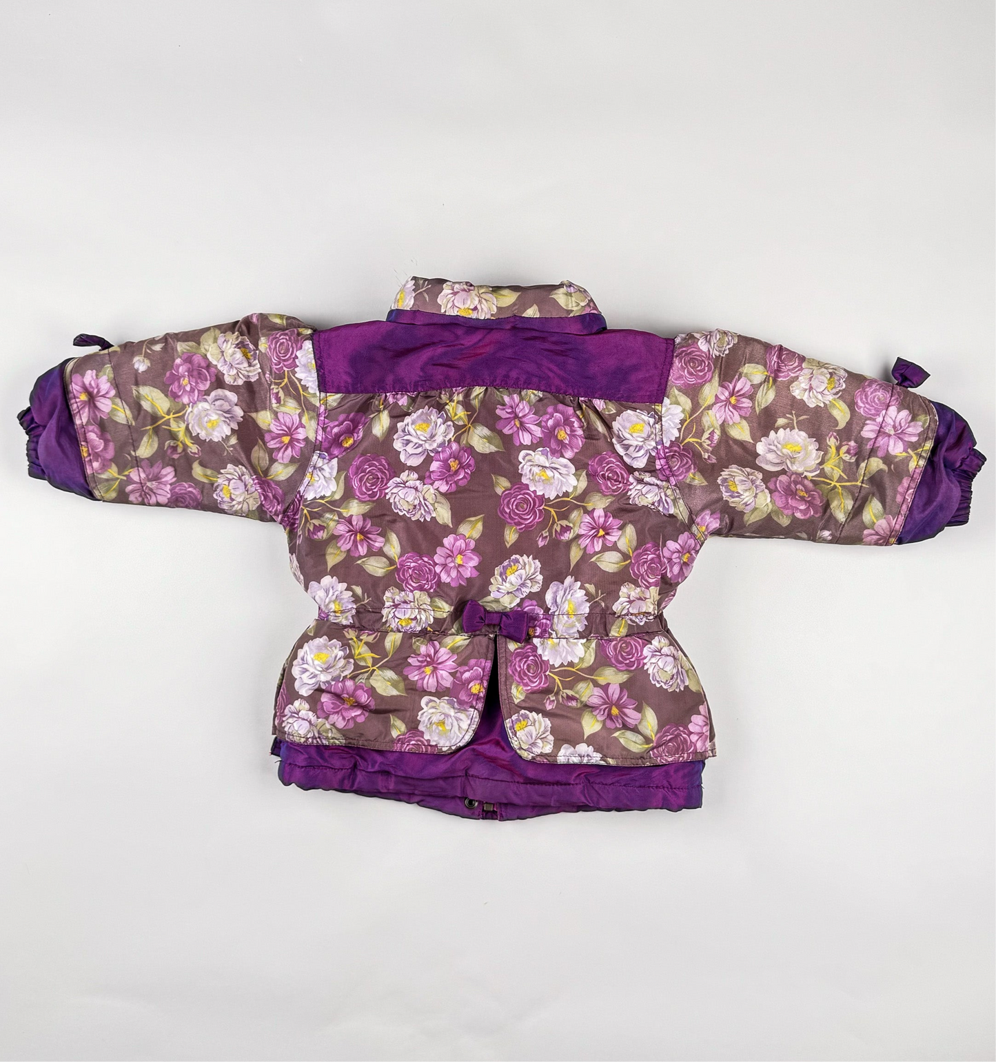 Padded Jacket in purple and green