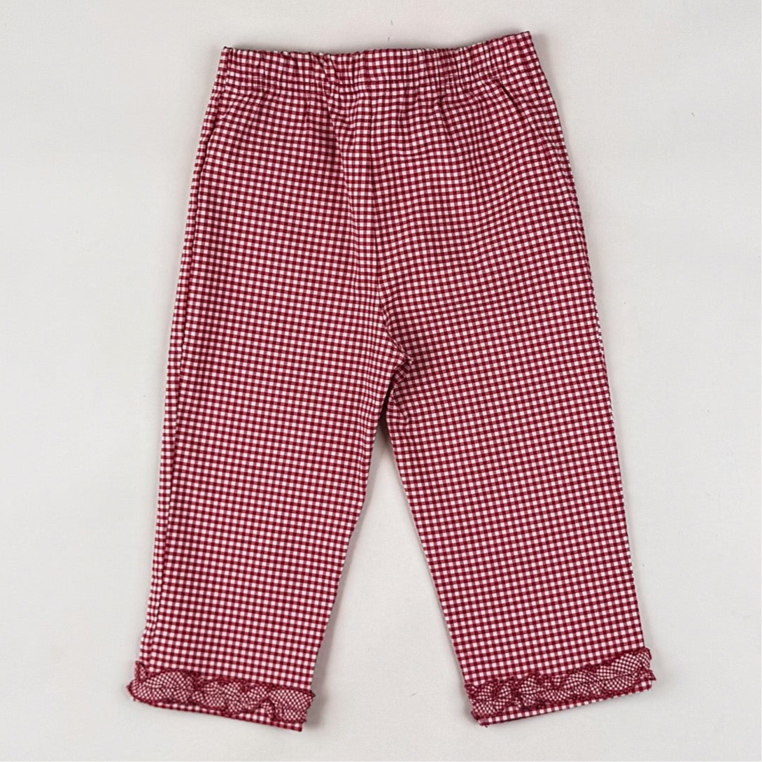 Checkered Capri Pants