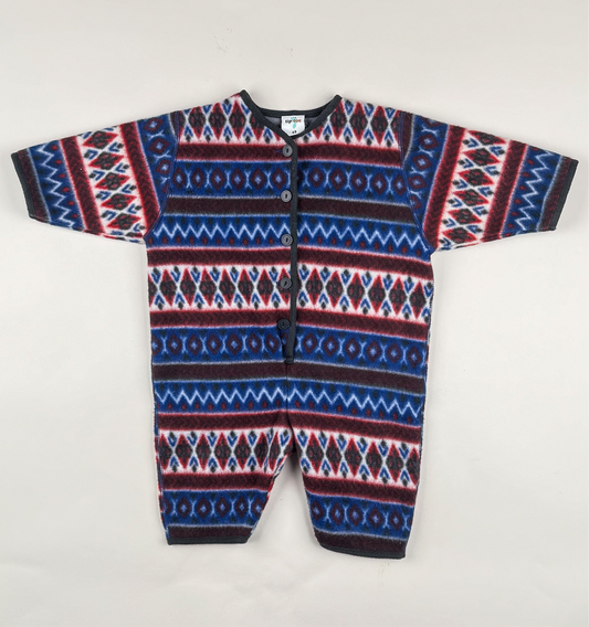 Jumpsuit in blue, white and red