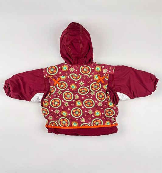 Padded Jacket in red, green and multi