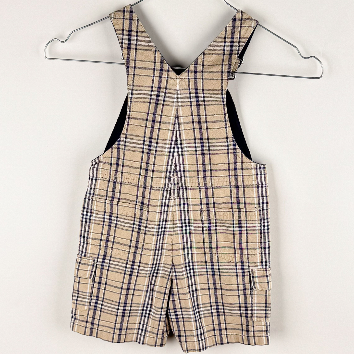 Shortalls, Overall in beige and blue white