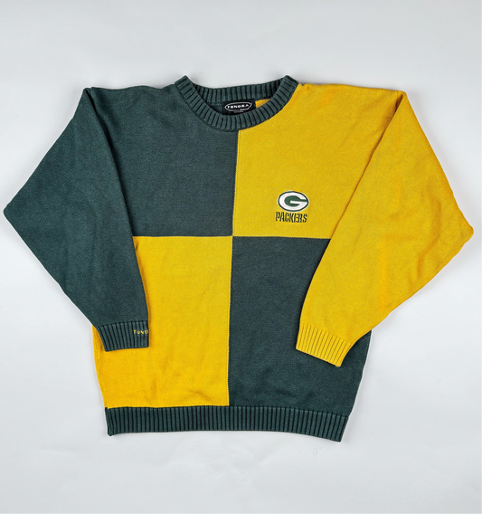 Sweater in green and yellow