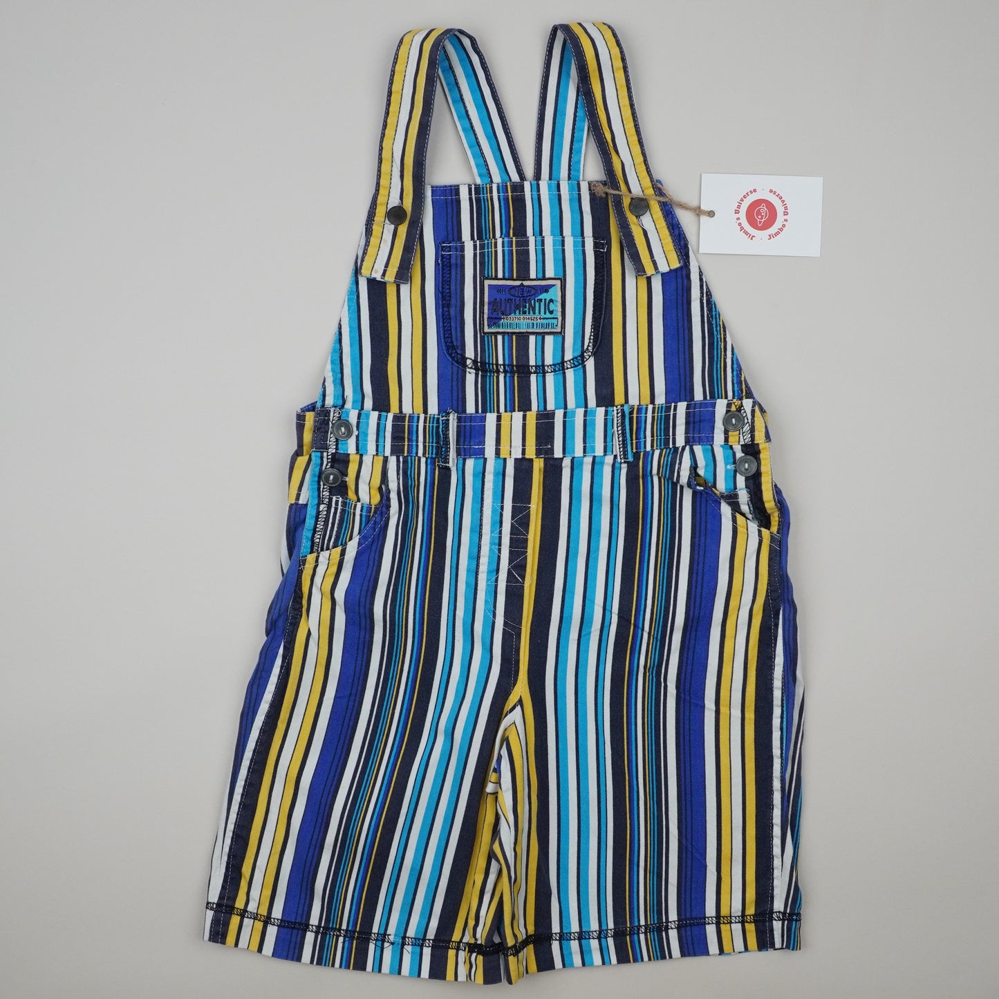 Vintage Striped Shortalls