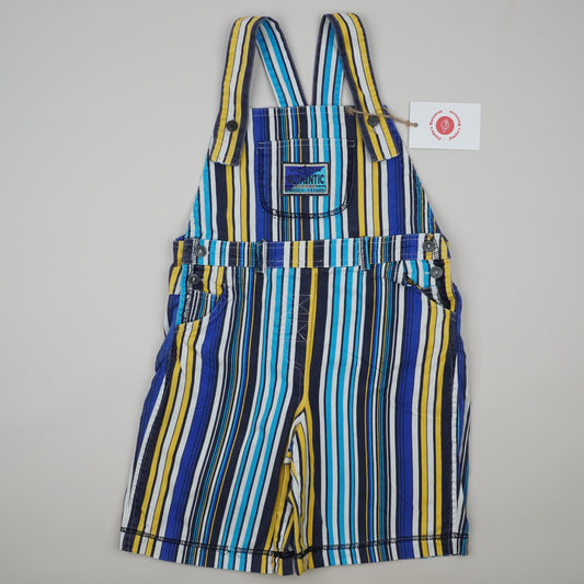 Vintage Striped Shortalls