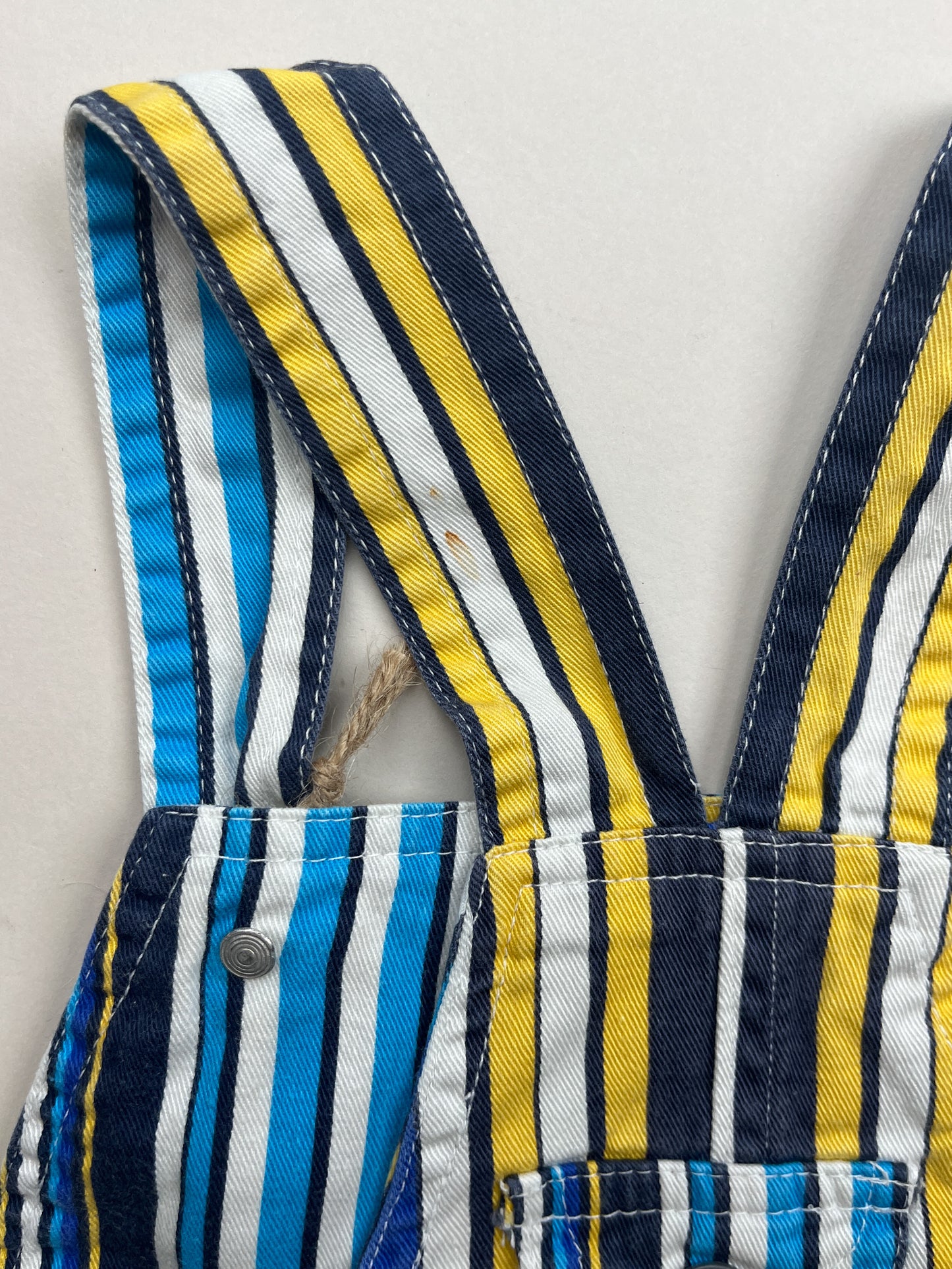 Vintage Striped Shortalls