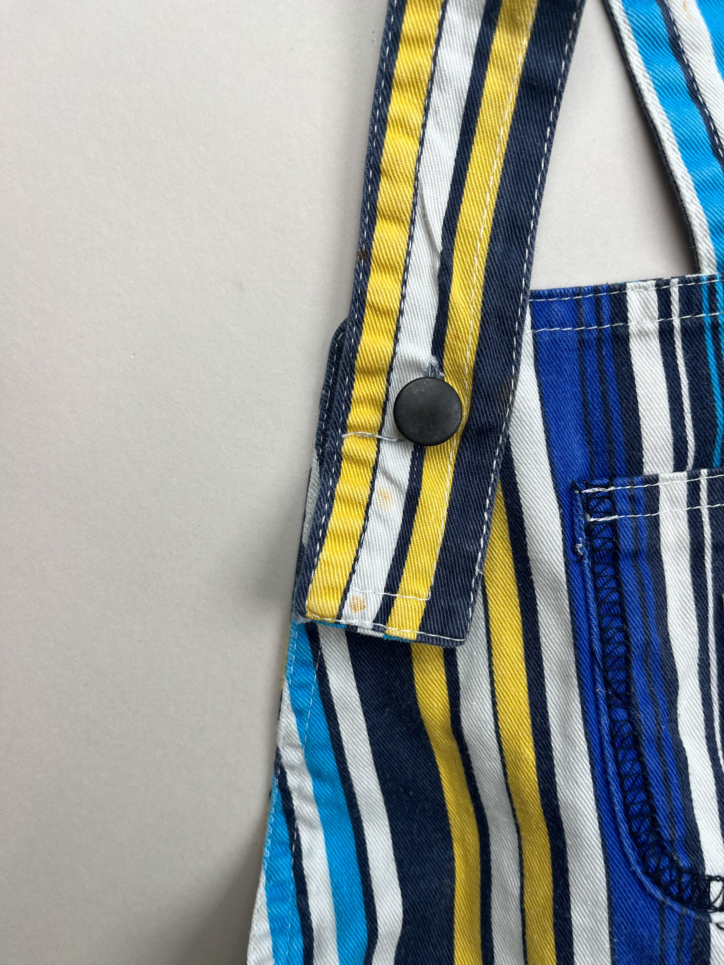 Vintage Striped Shortalls